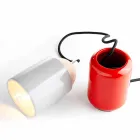 Moderne bordlampe lavet af keramik og bøg træ lavet i Italien Asien Viadurini