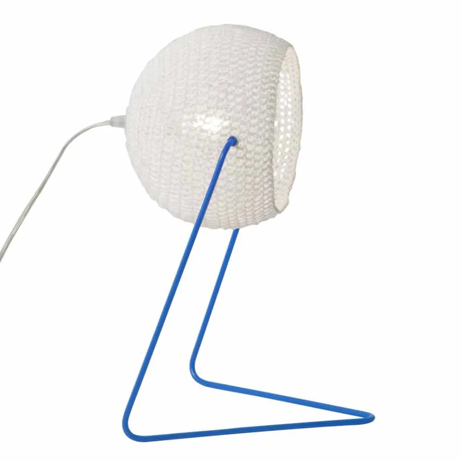 Moderne bordlampe In-es.artdesign Håndlavet bomuld T1 tekstur Viadurini