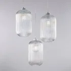 Moderne lampe i glas og metal, fremstillet i Italien, ideel til ethvert rum - Aquila Viadurini