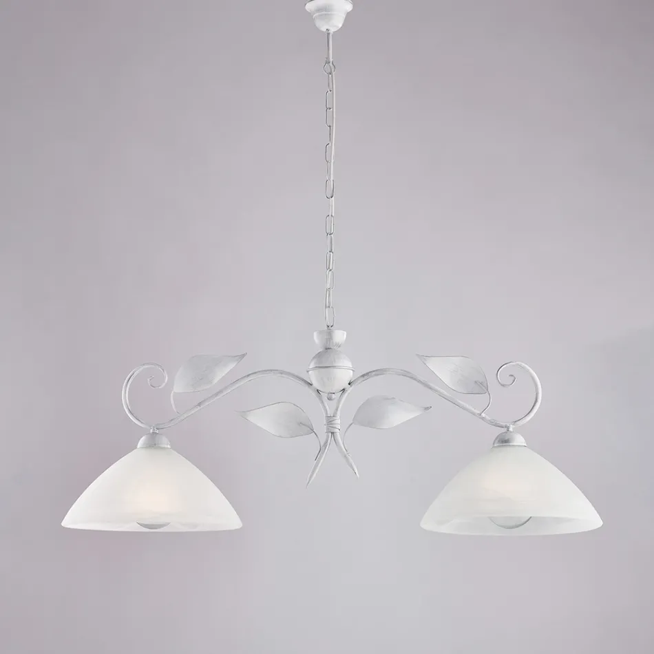 Moderne lampe i glas og metal, fremstillet i Italien, ideel til ethvert rum - Carina Viadurini
