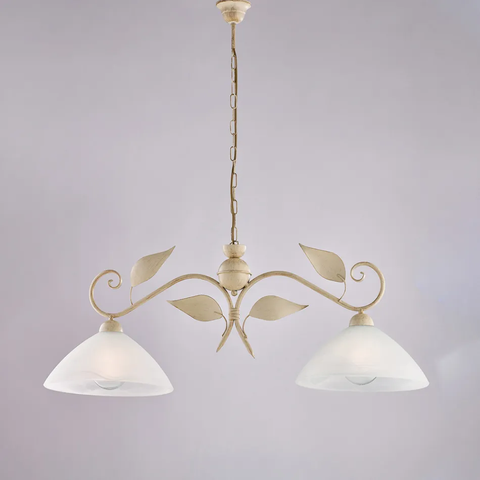 Moderne lampe i glas og metal, fremstillet i Italien, ideel til ethvert rum - Carina Viadurini