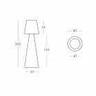 Moderne udendørs lampe Slide Pivot lyse hvid lavet i Italien Viadurini