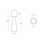 Moderne udendørs lampe Slide Pivot lyse hvid lavet i Italien Viadurini