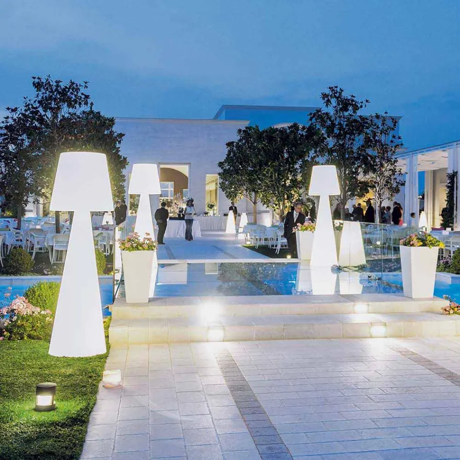 Moderne udendørs lampe Slide Pivot lyse hvid lavet i Italien Viadurini