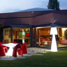 Moderne udendørs lampe Slide Pivot lyse hvid lavet i Italien Viadurini