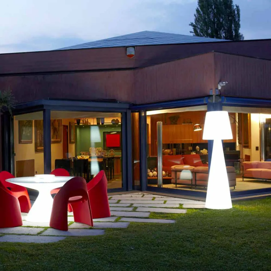 Moderne udendørs lampe Slide Pivot lyse hvid lavet i Italien Viadurini