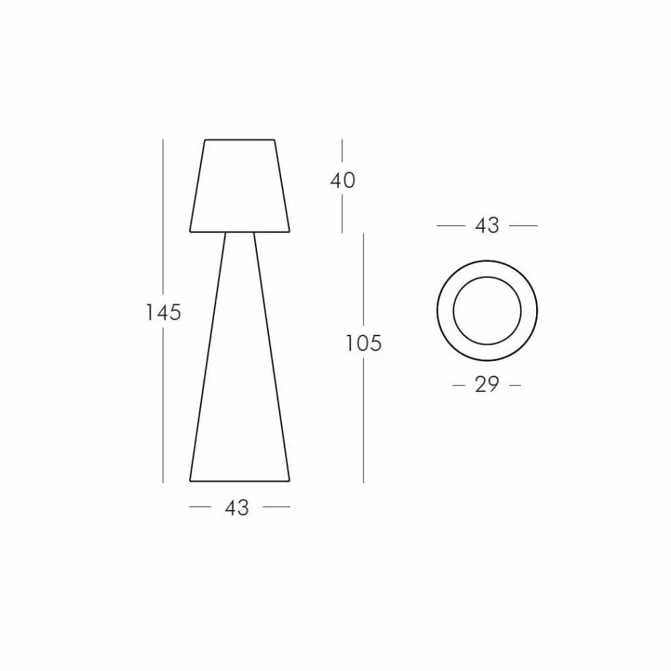 Moderne udendørs lampe Slide Pivot lyse hvid lavet i Italien Viadurini