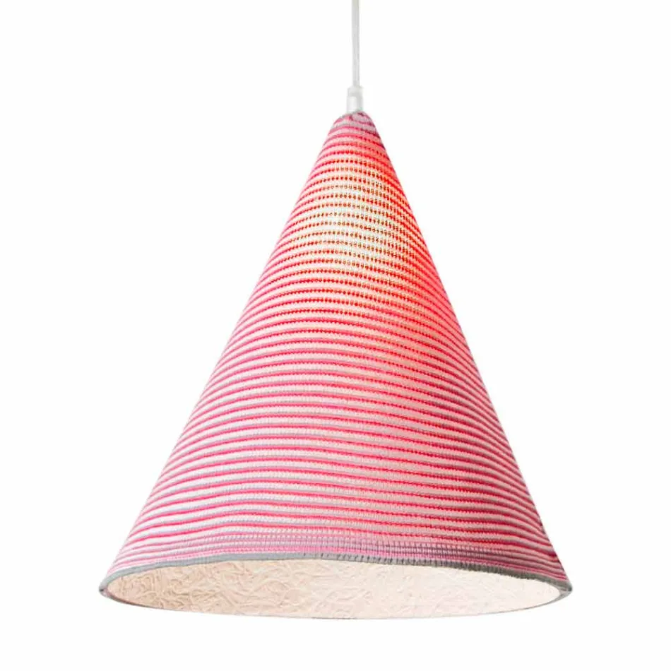 Moderne ophængt lampe In-es.artdesign Jazz Stripe i farvet uld Viadurini
