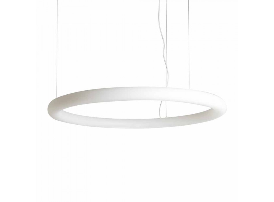 Moderne rund ophængslampe i polyethylen fremstillet i Italien - Slide Giotto Viadurini