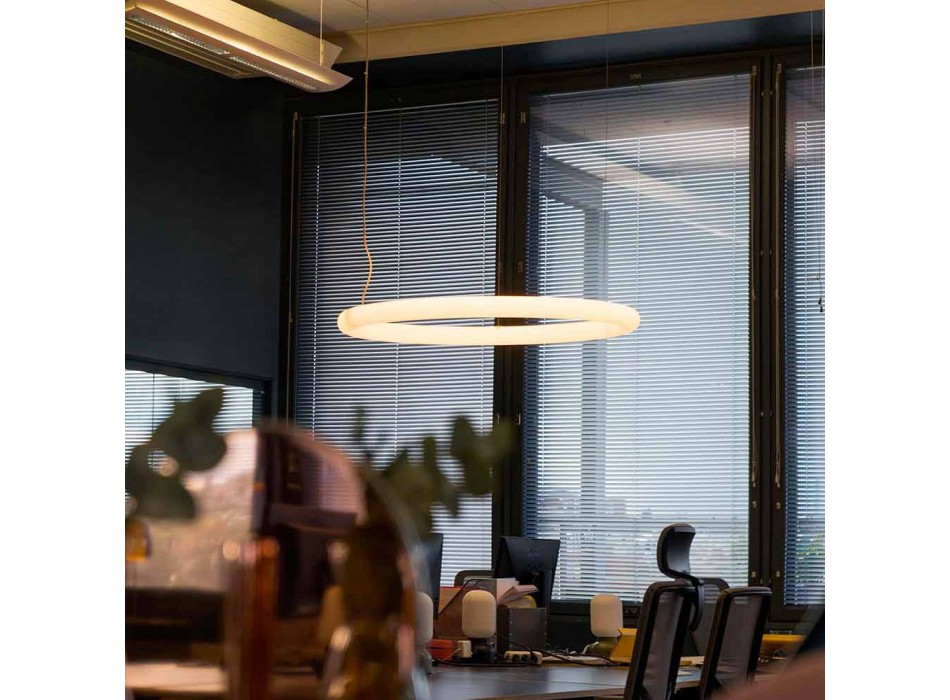 Moderne rund ophængslampe i polyethylen fremstillet i Italien - Slide Giotto Viadurini