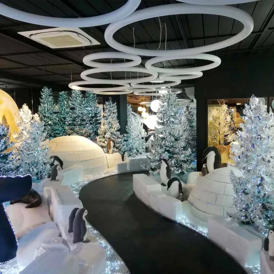 Moderne rund ophængslampe i polyethylen fremstillet i Italien - Slide Giotto Viadurini