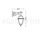 Vintage stil udendørs væglampe i aluminium lavet i Italien - Doroty Viadurini