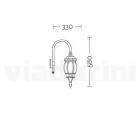 Vintage stil udendørs væglampe i aluminium Fremstillet i Italien - Empire Viadurini