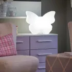 Lampe til udvendige eller indvendige, White Butterfly Modern Design - Farfallastar Viadurini