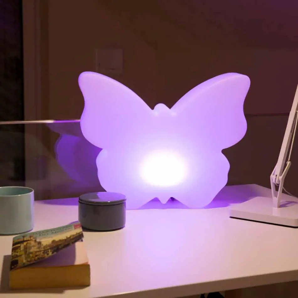 Lampe til udvendige eller indvendige, White Butterfly Modern Design - Farfallastar Viadurini
