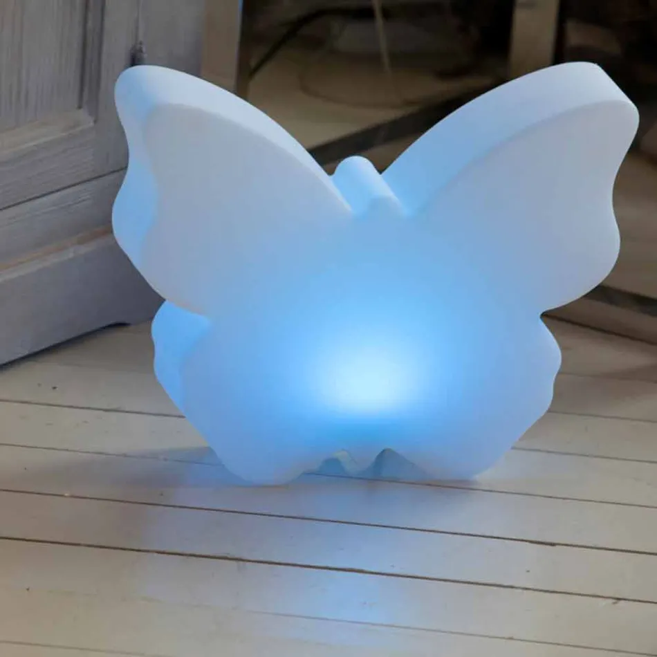 Lampe til udvendige eller indvendige, White Butterfly Modern Design - Farfallastar Viadurini