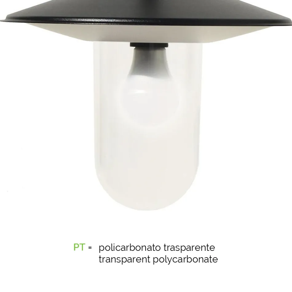 Udendørslampe i antracitgrå aluminium Fremstillet i Italien - Belen Viadurini