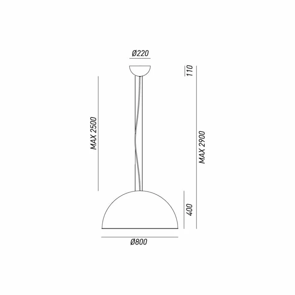 Rustik pendel Ø80 cm Galileo Il Fanale Viadurini