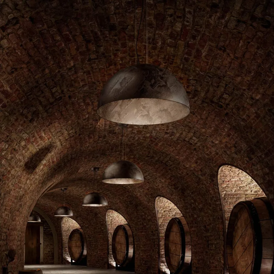 Rustik hængelampe Ø80 cm Galileo Il Fanale Viadurini