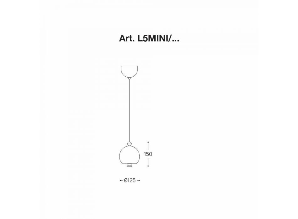 Moderne hængende lampe i keramik fremstillet i Italien - Lustrini L5 Aldo Berrnardi Viadurini