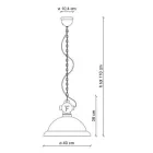 Keramik og jern håndværker og industriel hængelampe - industriel Viadurini