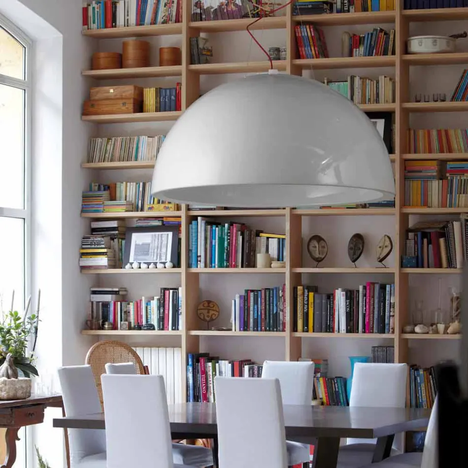 Farvet suspension lampe Slide Cupole polyethylen lavet i Italien Viadurini