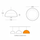 Farvet suspension lampe Slide Cupole polyethylen lavet i Italien Viadurini