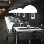 Farvet suspension lampe Slide Cupole polyethylen lavet i Italien Viadurini