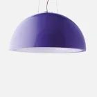 Farvet suspension lampe Slide Cupole polyethylen lavet i Italien Viadurini