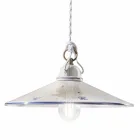 Pendellampe i håndmalet keramik og jern 3 størrelser - Asti Viadurini