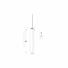 Suspension lampe methacrylat Slide Flux Hængende tynd lavet i Italien Viadurini