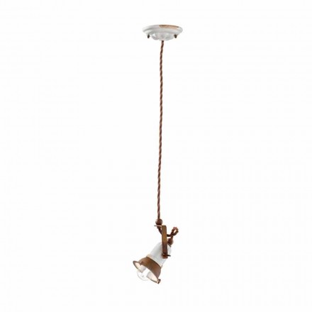 justerbar pendel keramik og metal Alayna Ferroluce Viadurini