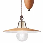 Ups and Downs Pendellampe i jern og håndrå keramik - Bologna Viadurini