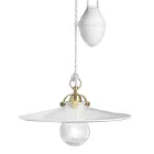 Ups og Down Pendellampe i jern og blank keramik 2 størrelser - Asti Viadurini