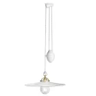 Ups og Down Pendellampe i jern og blank keramik 2 størrelser - Asti Viadurini