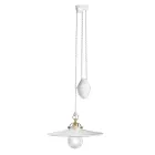 Ups og Down Pendellampe i jern og blank keramik 2 størrelser - Asti Viadurini