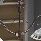 Hængelampe 2 lys i håndlavet keramik med Passanastri - Napoli Viadurini