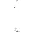 Pendellampe i sort aluminiumstråd og stor designkegle - Mercado Viadurini