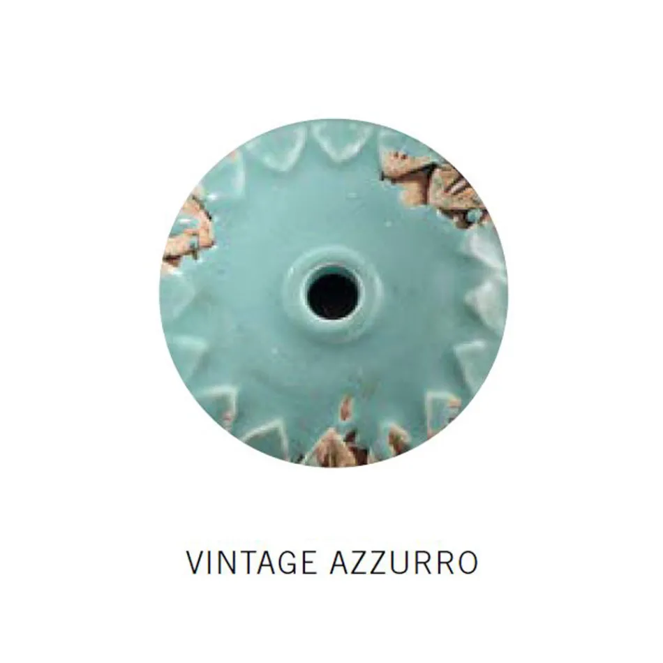 Håndlavet hængelampe i jern og keramik med gitter - Industriel Viadurini