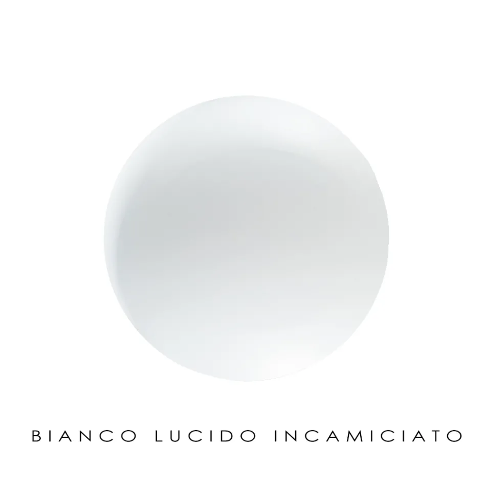 Håndlavet hængende lampe i blæst hvidt Venedig-glas - sne Viadurini