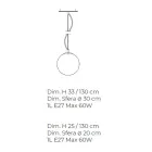 Håndlavet hængende lampe i blæst hvidt Venedig-glas - sne Viadurini