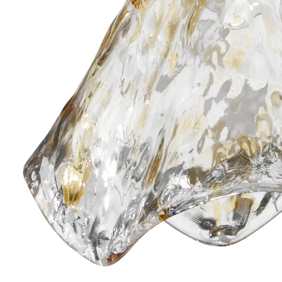 Håndlavet hængelampe i blæst venetiansk glas 35 46 cm - Mary Viadurini