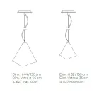 Håndlavet hængelampe i blæst venetiansk glas 35 46 cm - Mary Viadurini