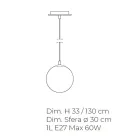 Håndlavet suspenderet lampe i venetiansk blæst glas - Nova Viadurini