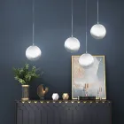 Håndlavet suspenderet lampe i venetiansk blæst glas - Nova Viadurini