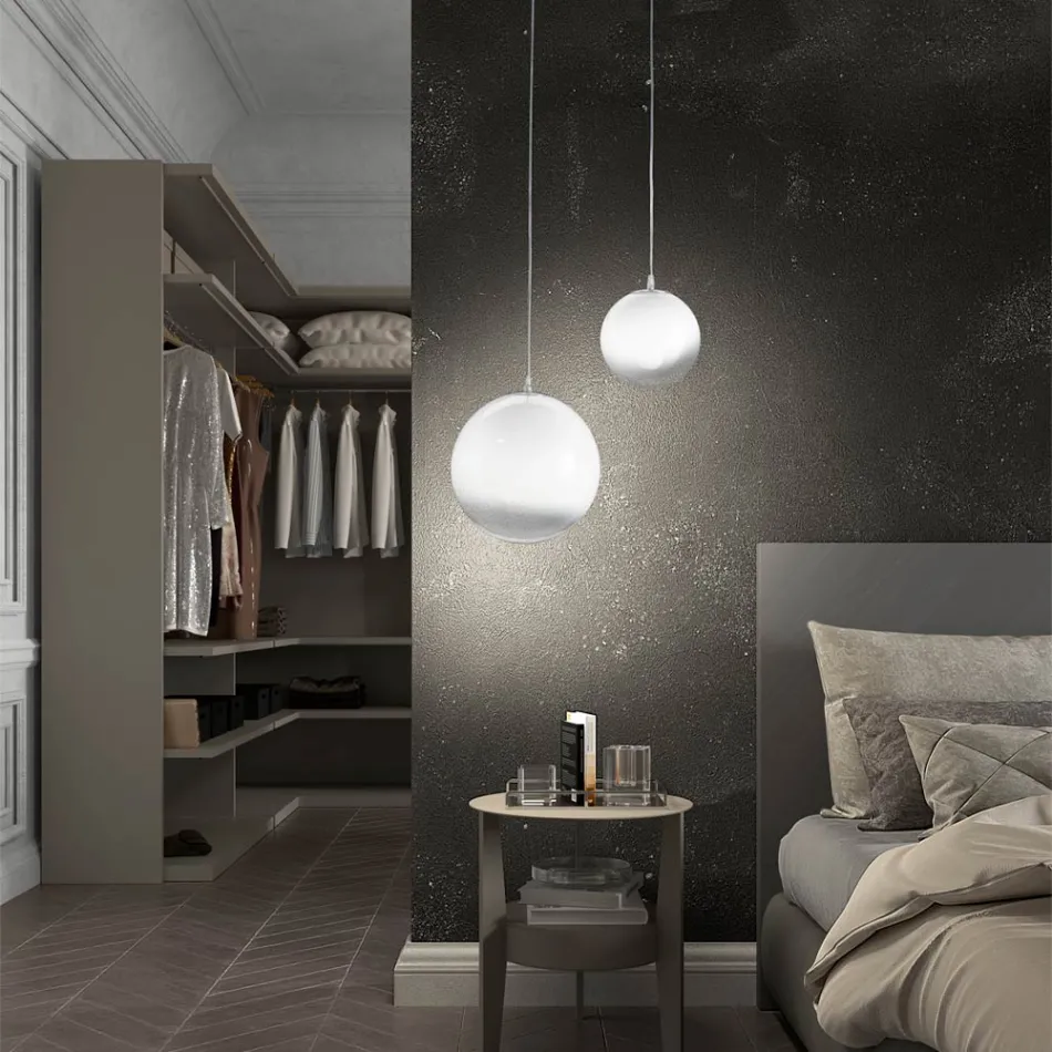 Håndlavet suspenderet lampe i venetiansk blæst glas - Nova Viadurini