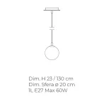 Håndlavet suspenderet lampe i venetiansk blæst glas - Nova Viadurini