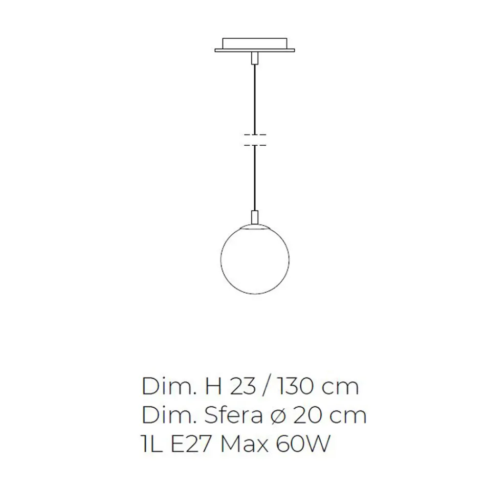Håndlavet suspenderet lampe i venetiansk blæst glas - Nova Viadurini