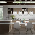 Håndlavet hængende lampe i blæst venetiansk glas - Cloe Balloton Viadurini