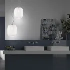 Håndlavet hængende lampe i blæst venetiansk glas - Cloe Balloton Viadurini